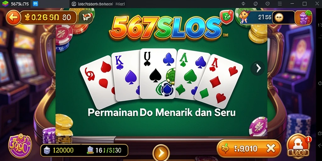 Screenshot gameplay Domino di 567SLOTS yang seru dan menantang.