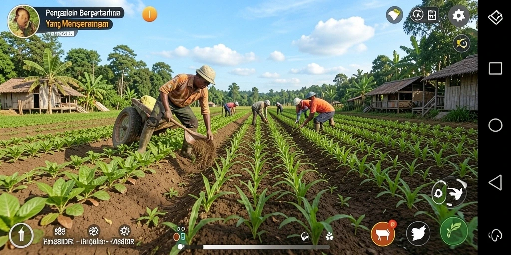 Tampilan gameplay seru dalam bertani di 888IDR.