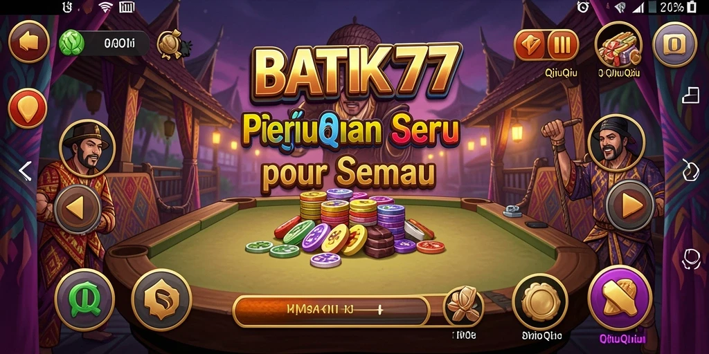 Tampilan gameplay seru di BATIK77 dengan kartu QiuQiu.