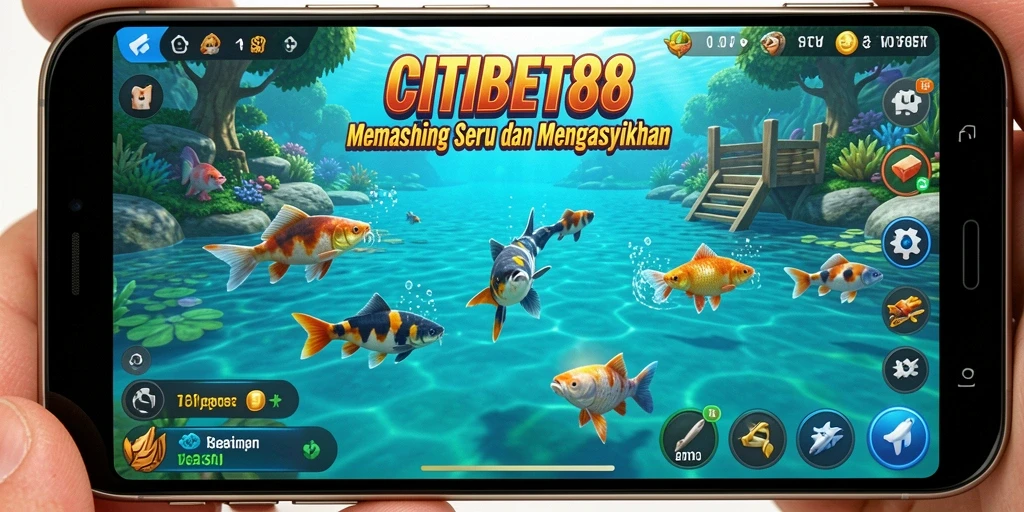 Tampilan dinamis dari gameplay memancing yang seru di CITIBET88.