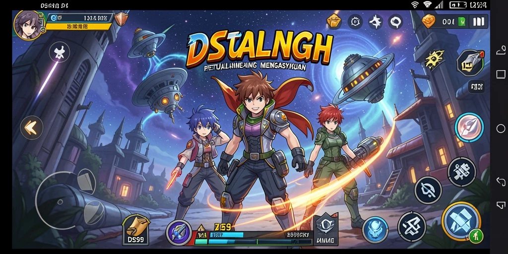 Tampilan dinamis DS99 dengan karakter Anime yang menawan.