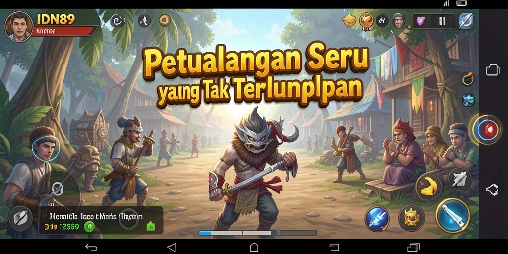 Tampilan gameplay seru dari IDN89 saat menjelajahi dunia penuh petualangan.