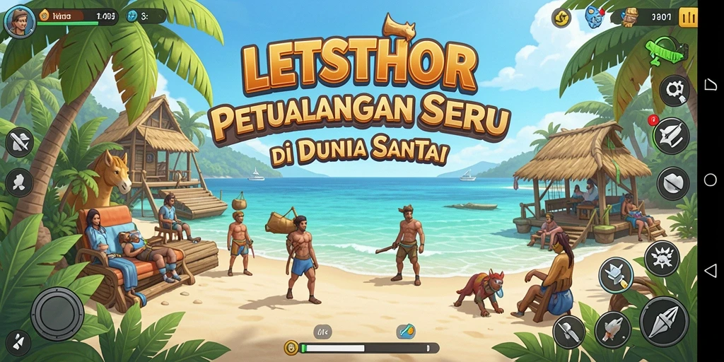 Gambaran umum gameplay LETSTHOR yang penuh warna dan menyenangkan.