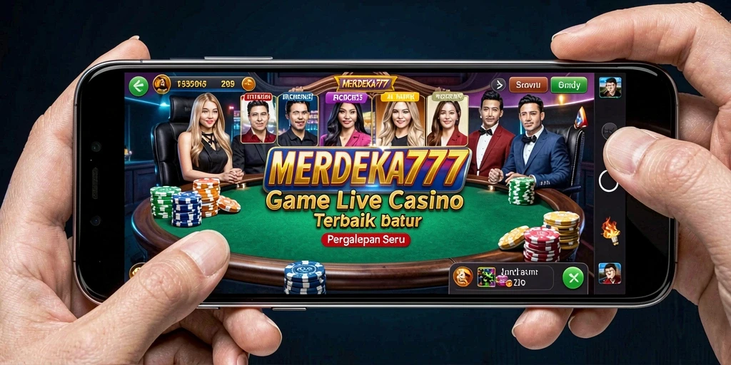 Screenshot gameplay Live Casino MERDEKA777 yang memukau.