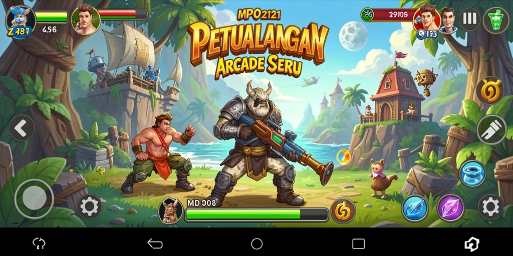 Tangkapan layar MPO2121 menunjukkan aksi seru dalam permainan Arcade.