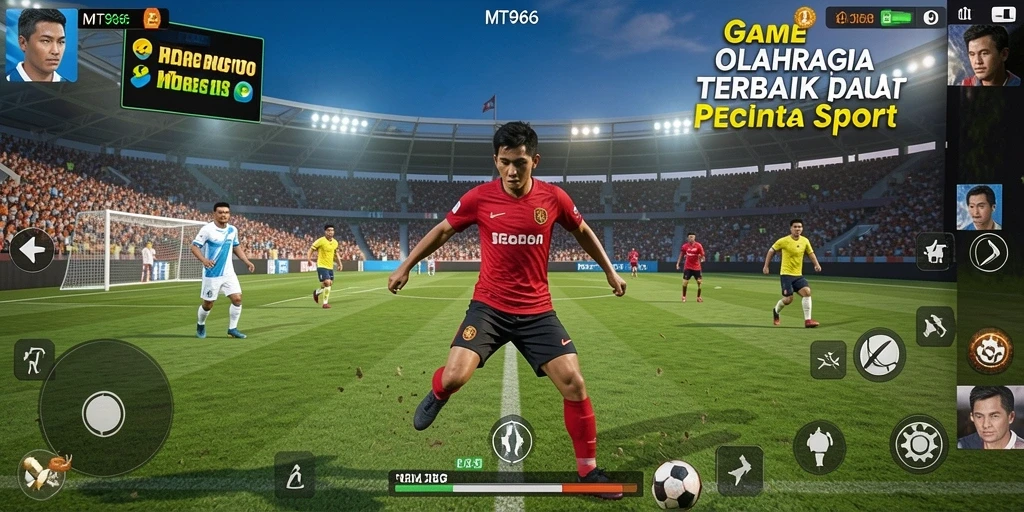 Tampilan gameplay seru dalam permainan olahraga MT966.