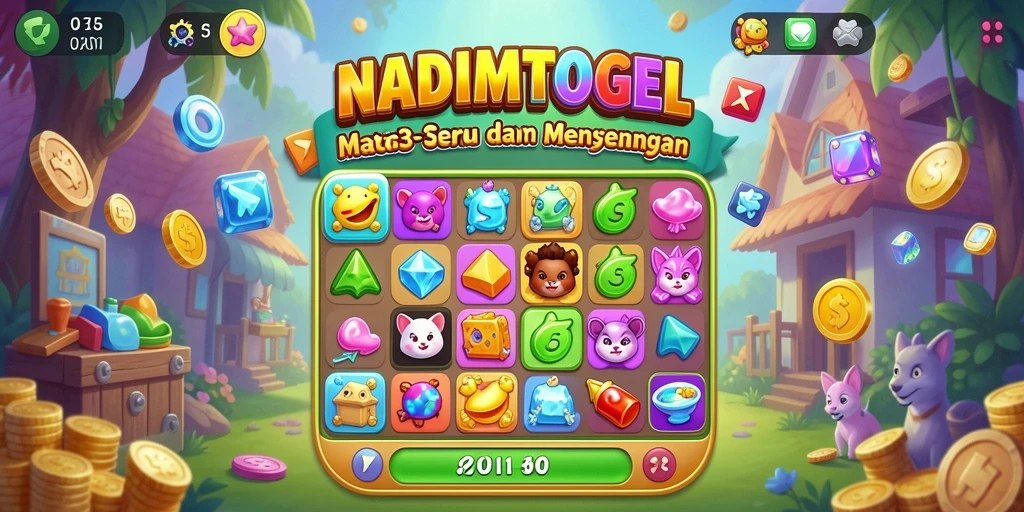 Tampilan gameplay NADIMTOGEL yang penuh warna dan seru.