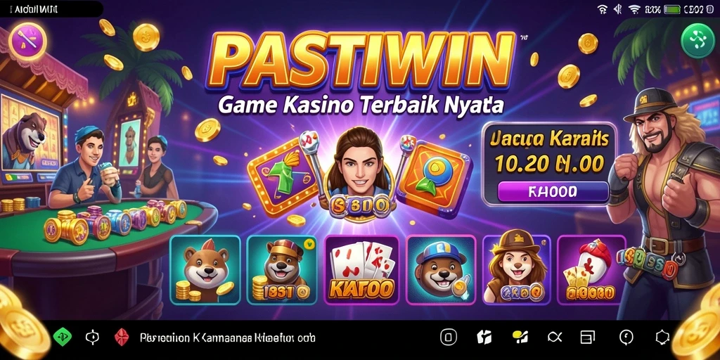 Tampilan gameplay menarik dari PASTIWIN menunjukkan keseruan permainan Kasino.