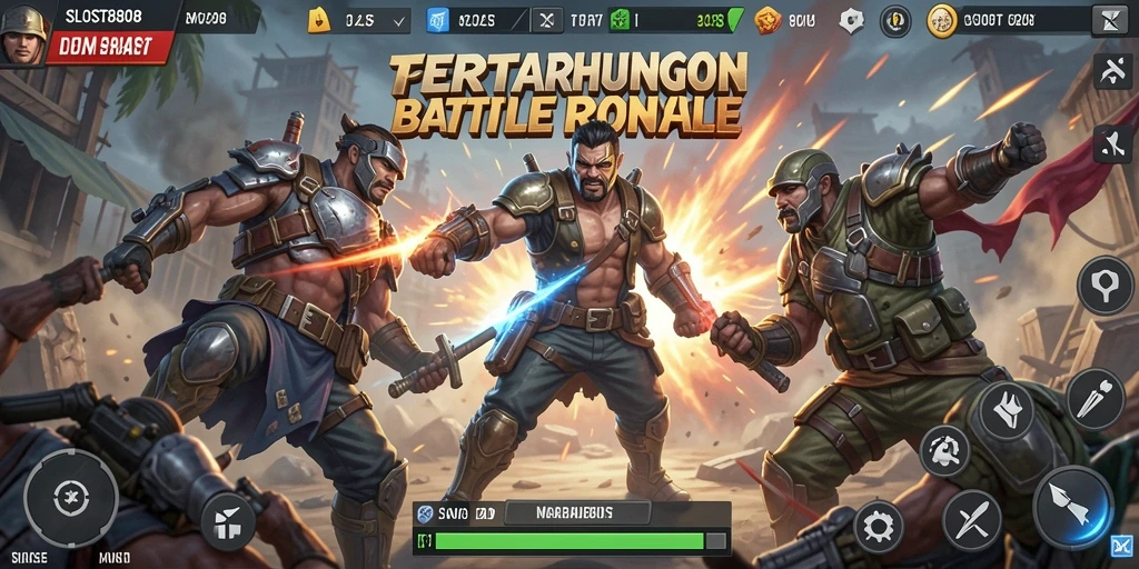 Gameplay SLOST8808 dalam aksi Battle Royale yang mendebarkan.