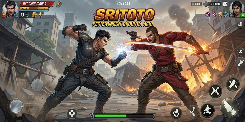 Tampilan aksi mendebarkan dalam gameplay SRITOTO.