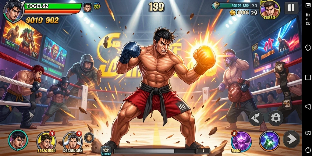 Tampilan menarik dari gameplay TOGEL62 menampilkan aksi pertarungan seru.