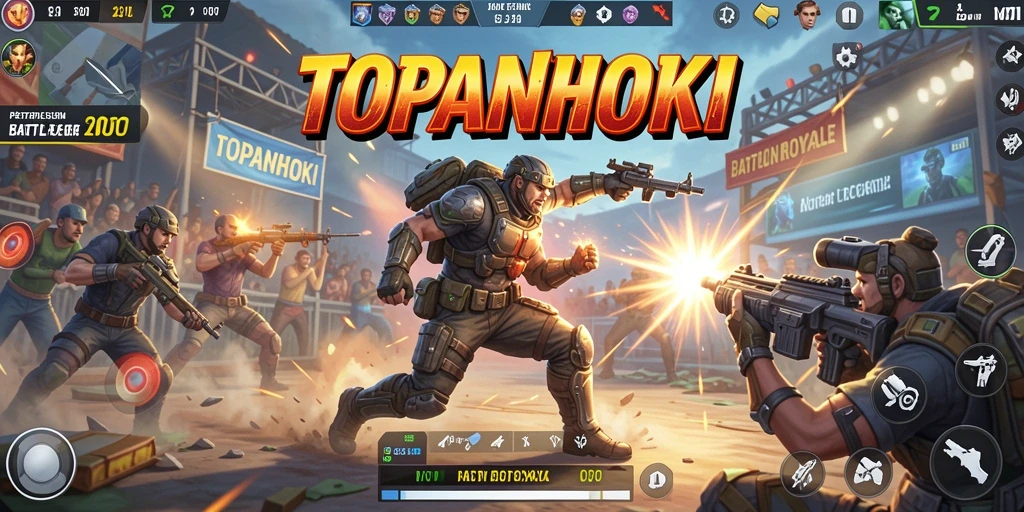 Tangkapan layar menampilkan aksi mendebarkan dalam game Battle Royale.