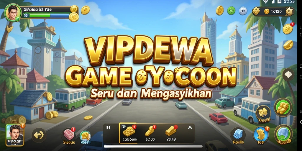 Screenshot gameplay VIPDEWA yang menampilkan keseruan membangun bisnis.