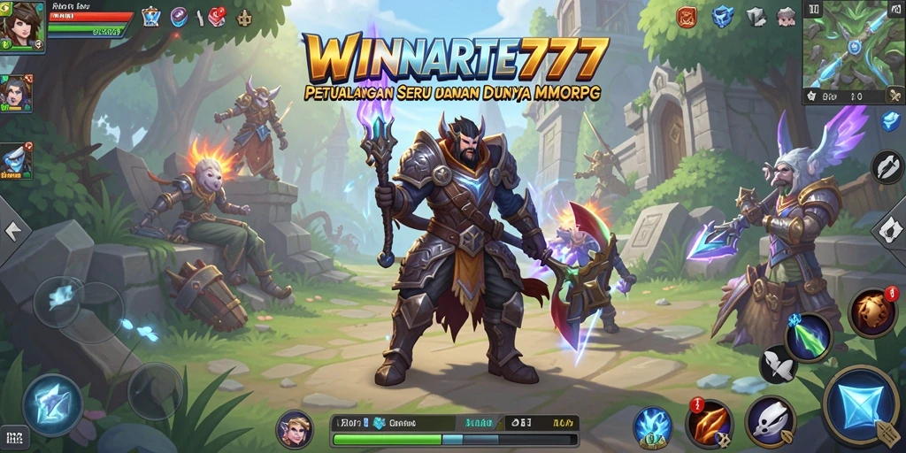 Tampilan gameplay <strong>WINRATE777</strong> yang seru dengan pertarungan epik di dunia MMORPG.